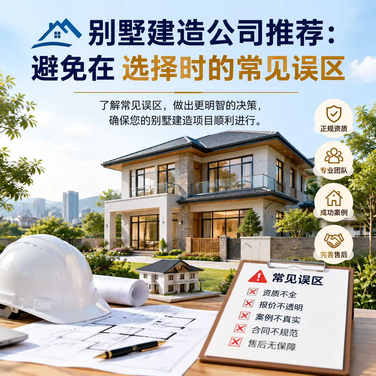 别墅建造公司推荐:避免在 白云 选择时的常见误区