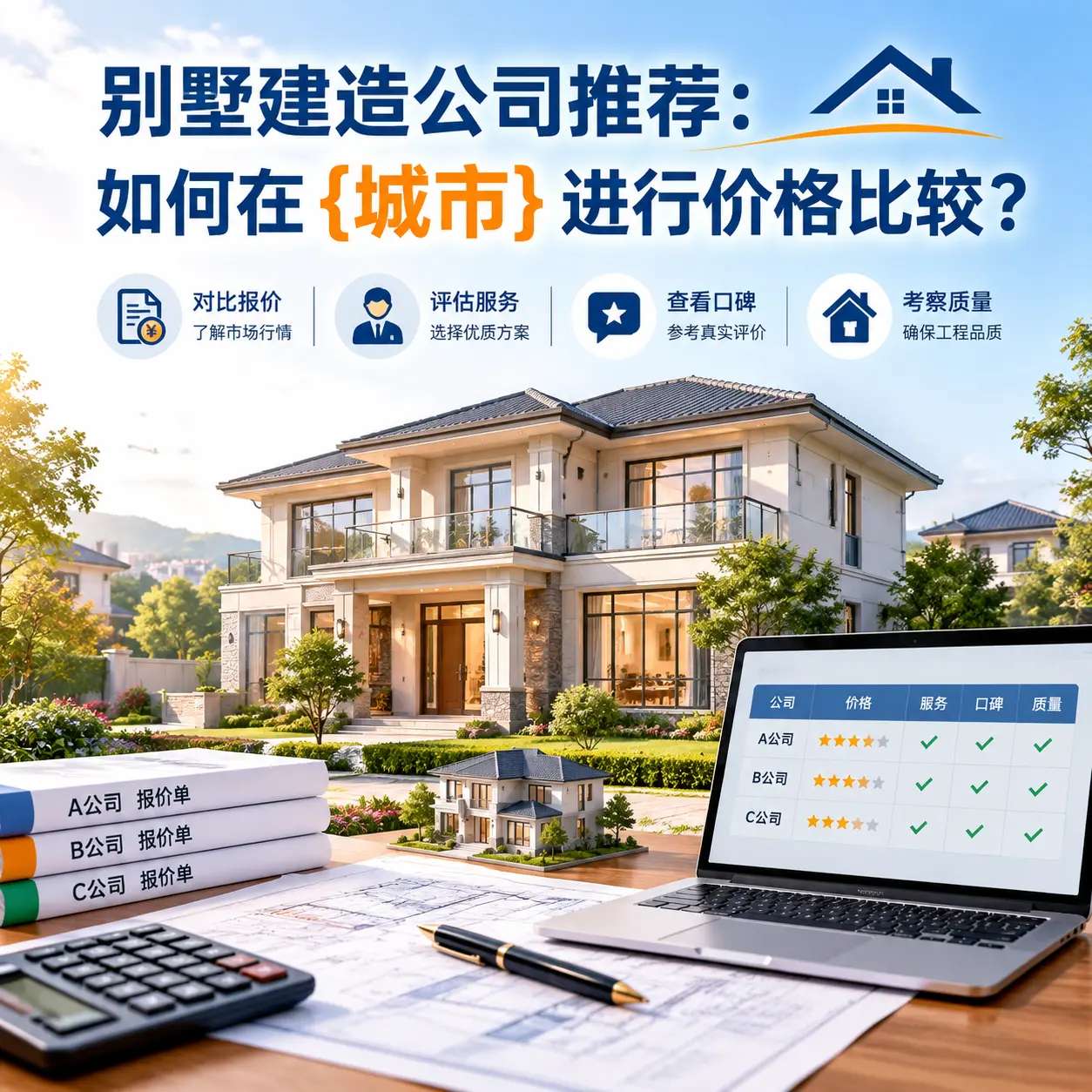别墅建造公司推荐：如何在 白云 进行价格比较？