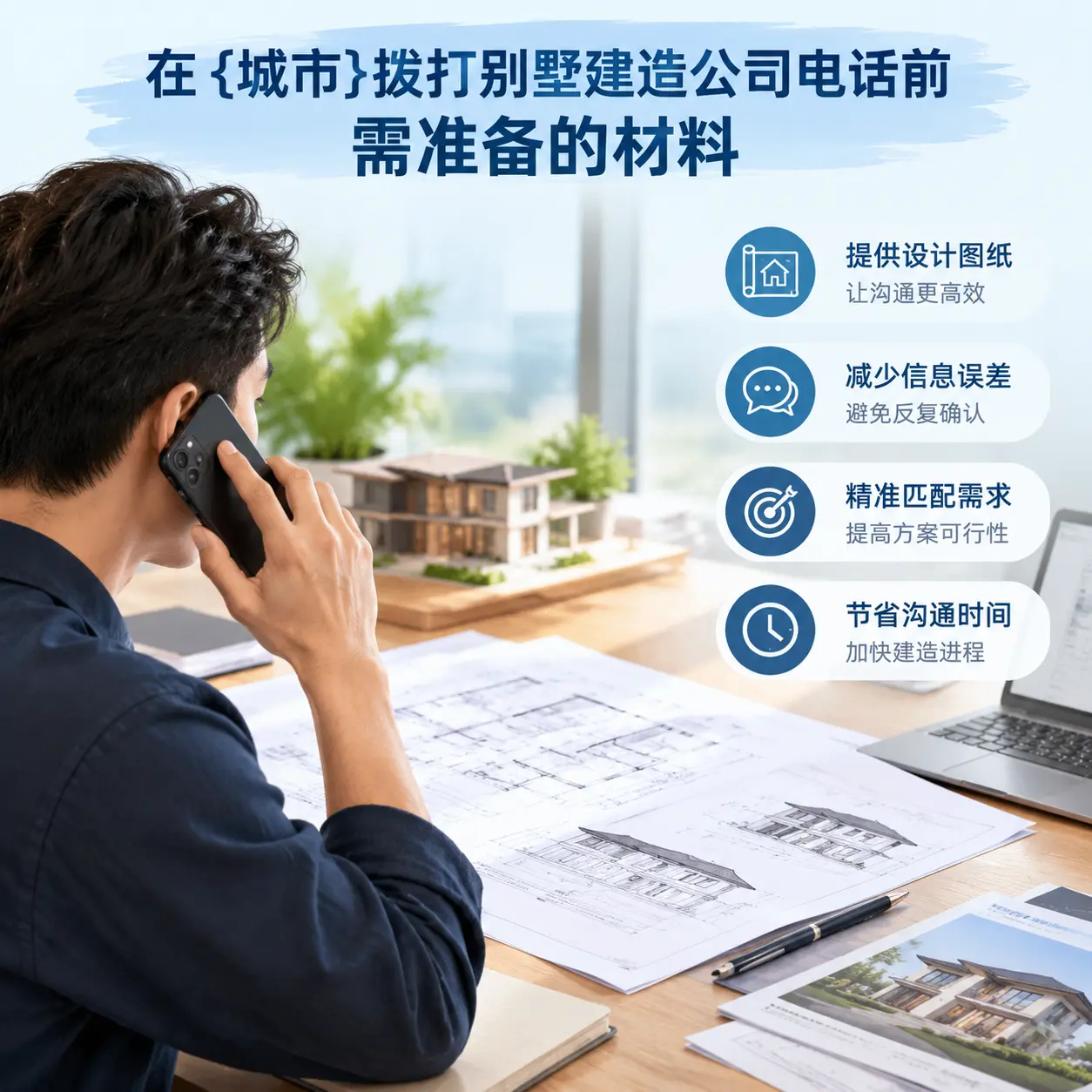 在白云拨打别墅建造公司电话前需准备的材料